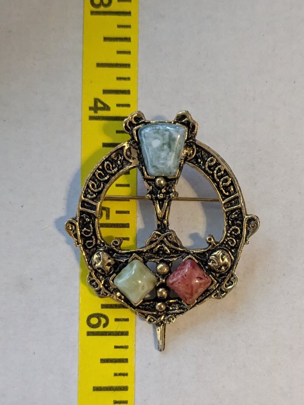 Vintage Celtic Style Kilt Brooch Pin